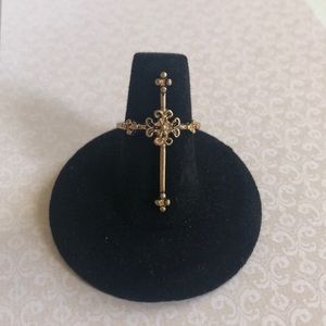 Gold Cross Ring, Size 7